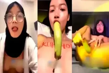 Cewek Hijab Indo Colmek Pakai Timun Gede, Live Ganas Viral